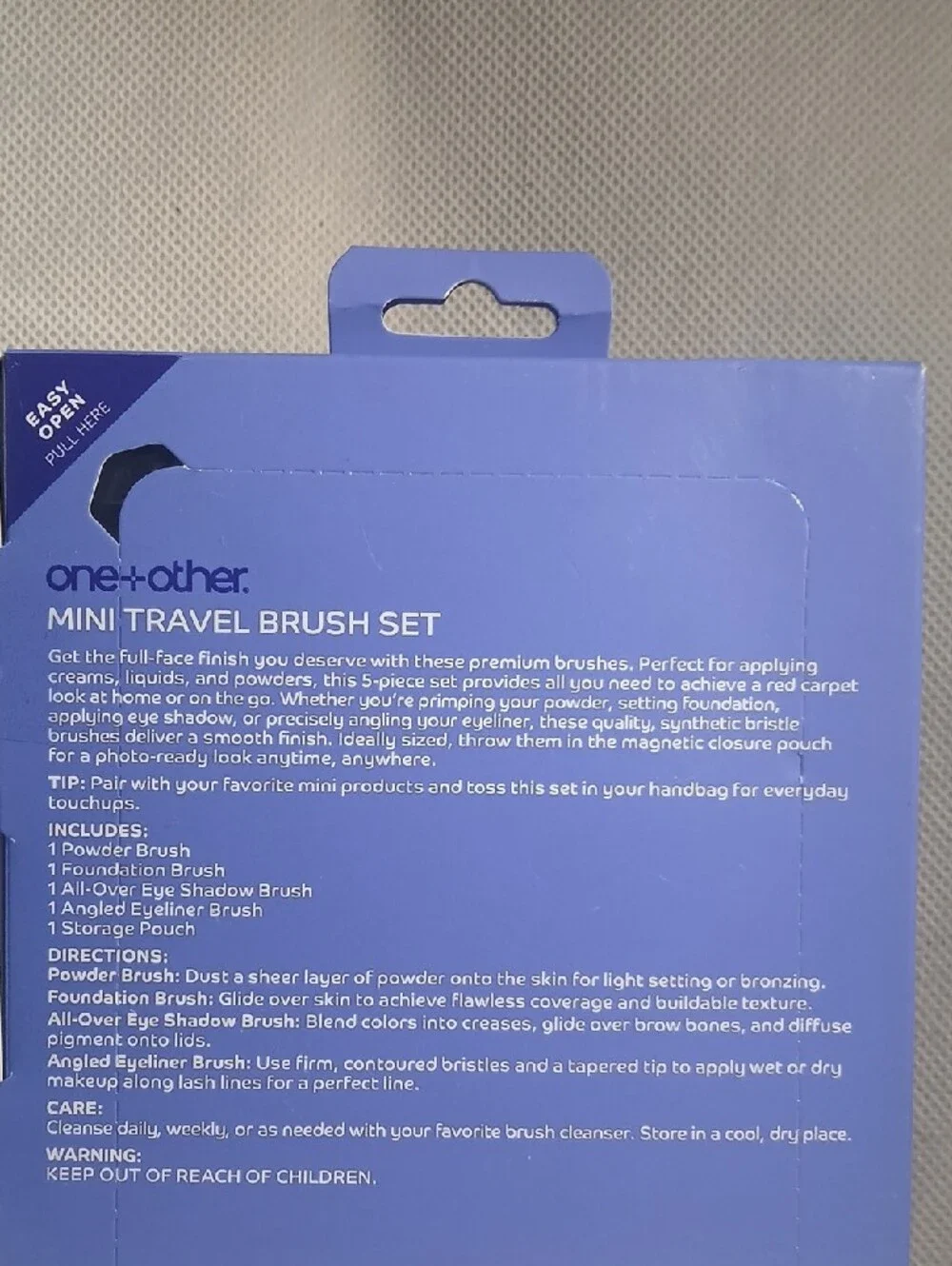 Mini Travel Brush Set in Rose Gold and Black